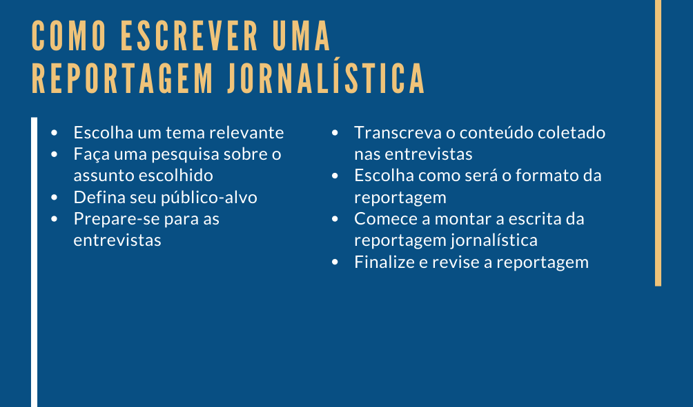 8 dicas de como escrever uma Reportagem Jornalística